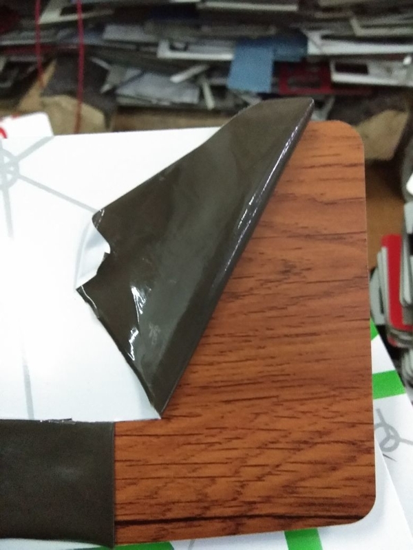 Dekorasyon Giydirme Cephe 1220 * 2440 için 0.3mm Ahşap Alüminyum Kompozit Panel Levha