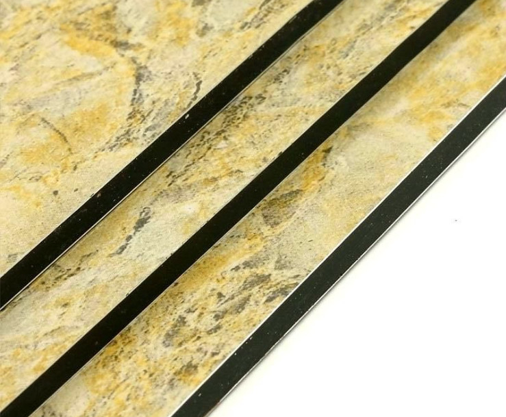 İç / Dış Duvarlar İçin 5.5kg / M2 ACP Mermer Alüminyum Kompozit Panel