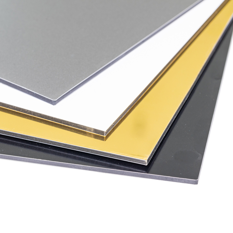 4 * 0.3mm PVDF kaplı Alüminyum Kompozit Panel ACP inşaat malzemesi ve dış dekorasyon için