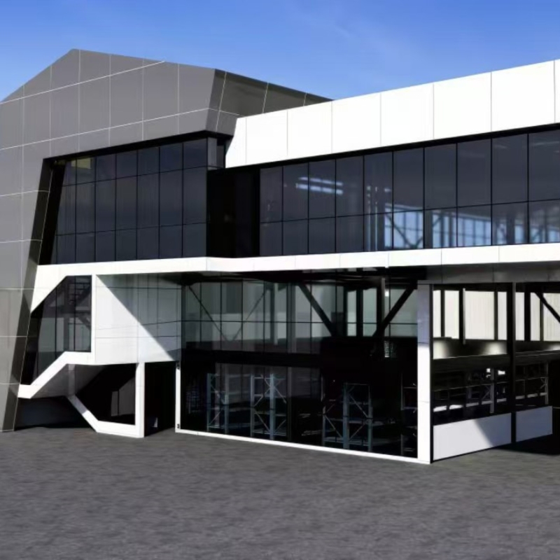 Özel Boyutlu ACP Alucobond Çizim Alüminyum Kompozit Panel Perde Duvarları için Perde Duvarları İçerideki Sığınak