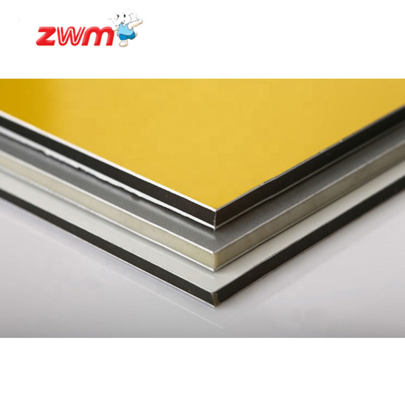 4mm PE PVDF kaplı Alüminyum Kompozit Panel Kırılmaz / Eğilebilir ACP Bina Kaplama için