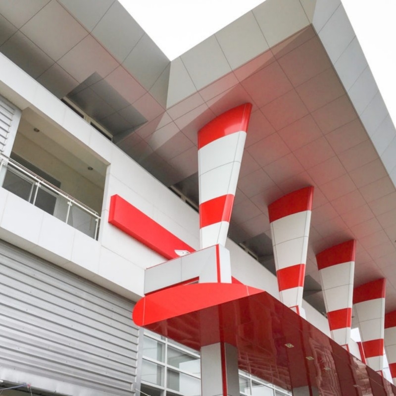Duvar paneli ve inşaat malzemesi için 4*0,20mm Alüminyum Kompozit Panel ACP