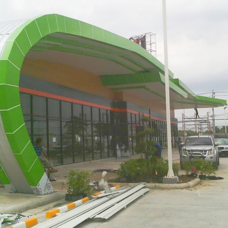 Perde duvarı ve dış kaplama için 1500*5000*4mm PVDF Alüminyum Kompozit Panel Acm
