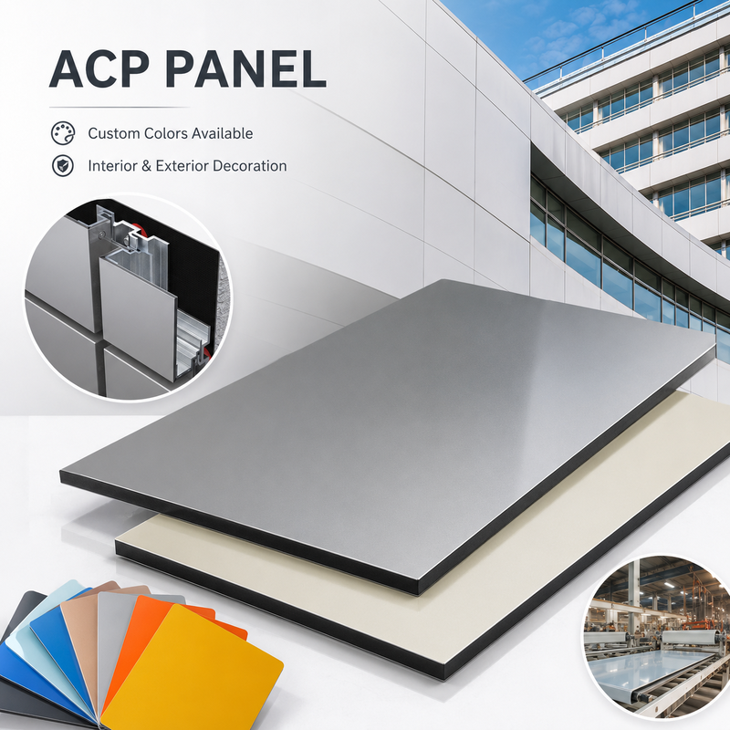 Alucobond Standart A2 Yangın geçirmez Alüminyum Kompozit Paneli ACM 4mm, Perde Duvarı için Hafif Ağırlık