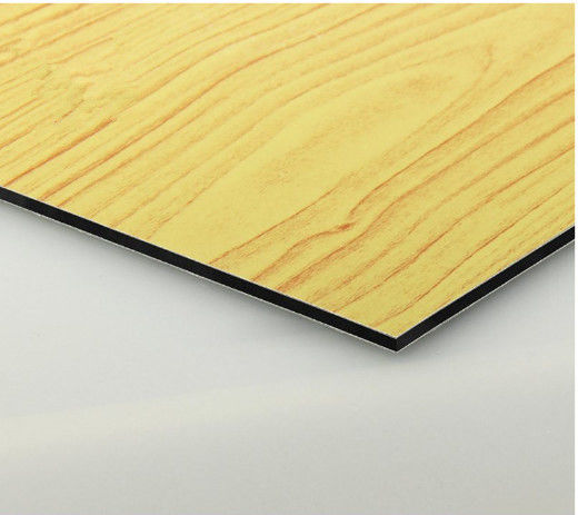OEM Fabrika Ahşap Tanesi ACP 4mm, PVDF Kaplama, Dış İç Duvar Kaplamaları için Yüzeyi Çizik Karşıtı