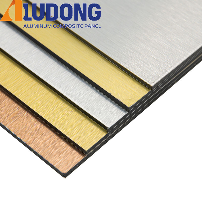 Reklam PE Core 0.3mm ACP Alucobond Çizim Alüminyum Kompozit Panel Perde Duvarları İçerideki Barınak