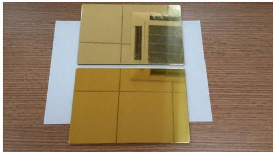 1500mm Genişlik Ayna Alüminyum Kompozit Panel 4mm Panel Kalınlığı 0.4mm Alüminyum Kalınlığı