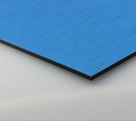 Gönderime Hazır 5mm Fırçalanmış Alüminyum Kompozit Panel Eloksal Kaplama, Havaalanı Duvarı için UV Dirençli