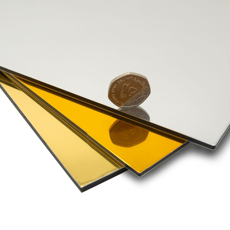 Aynalı cilalı alüminyum paneli 0.04-0.5mm Polietilen çekirdek 30%-70% Parlaklık 1220-2000mm ISO sertifikalı