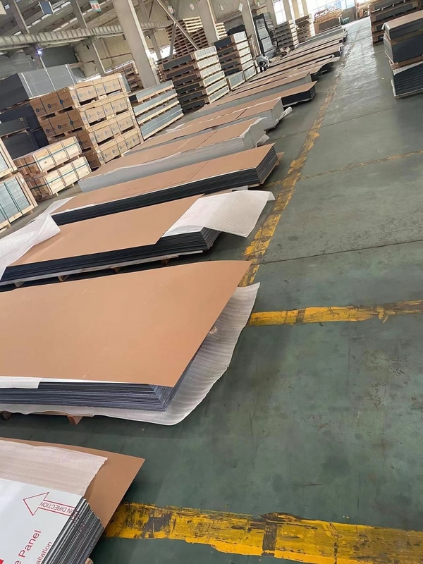 Aluco Bond Alüminyum Kompozit Panel, Fırçalanmış Çelik Altın ile Fırçalanmış Tüm Fırçalanmış Renkler