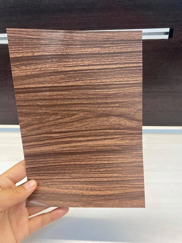 Ahşap Granit Fırçalı Ayna PET Renkli 0.3mm Kalınlık Alüminyum Kompozit Panel