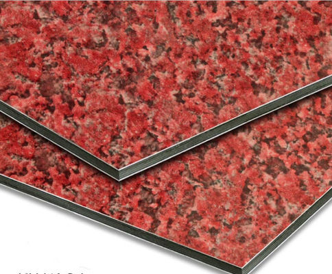 Stokta Mevcut 1220*2440mm Mermer Alüminyum Panel PVDF Kaplamalı, Isı Yalıtımı ve Giydirme Cephe için UV Dayanımlı CE Sertifikalı