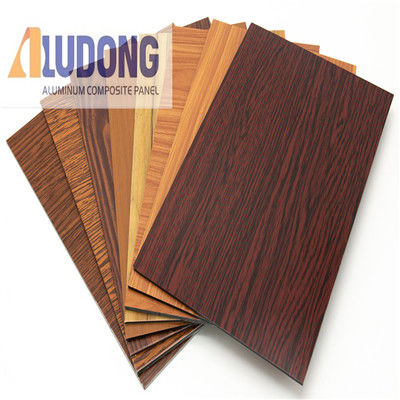 OEM Özel 1220*2440mm ACM Panel PE PVDF Kaplama, Ahşap Tanesi Seçeneği, Tavan ve İç Dekorasyon Fabrika Fiyatı