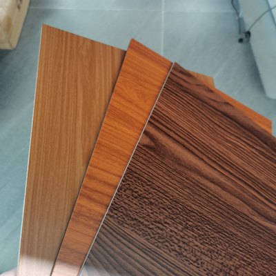 İnşaat Malzemeleri İçin PVDF Ahşap Alüminyum Kompozit Panel 1220mm